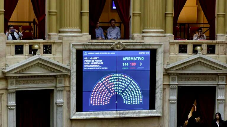 Diputados aprobó en general la Ley Ómnibus y pasó a un cuarto intermedio hasta el martes