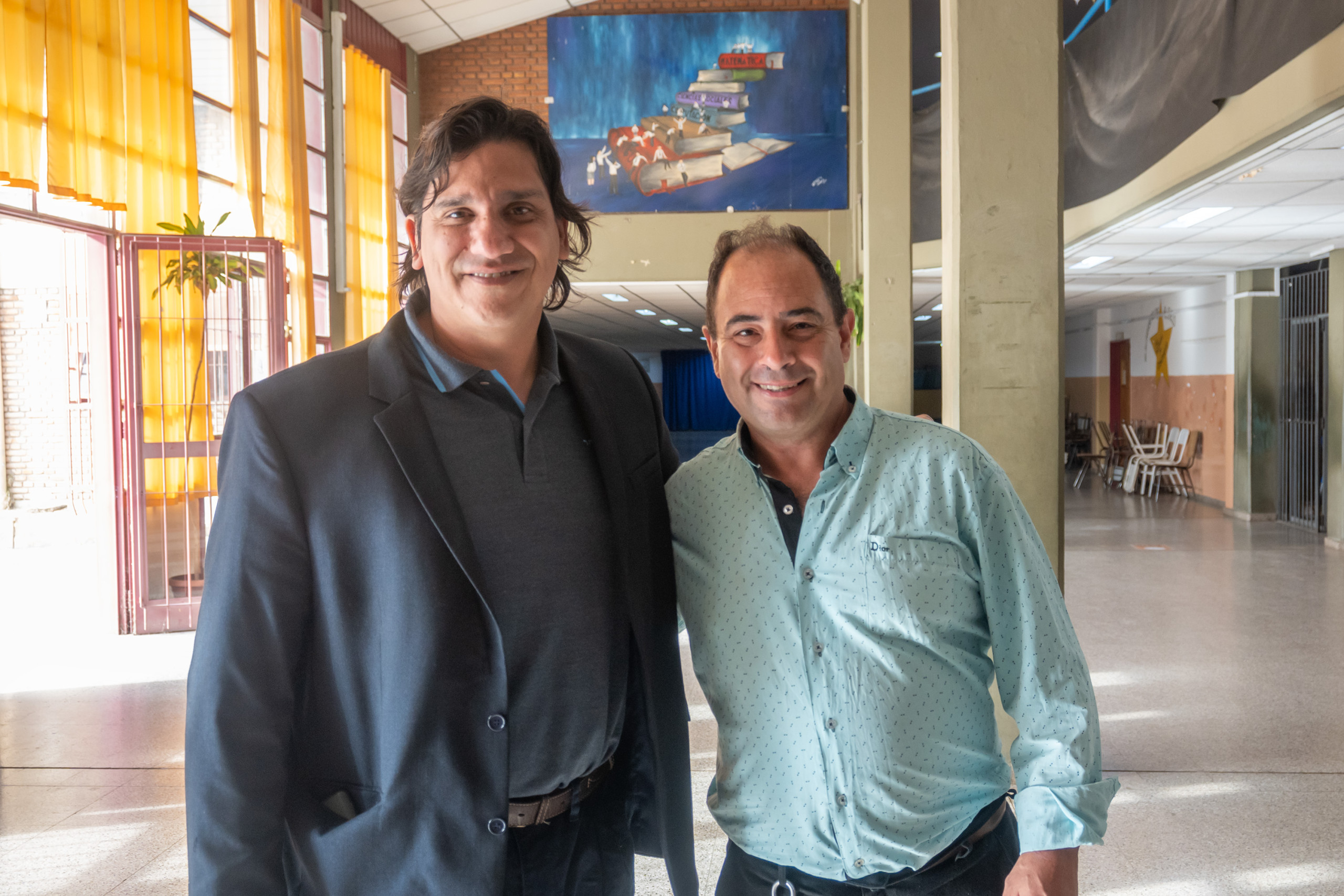 Luis Giraudo y su equipo visitaron escuelas para mejorar accesibilidad
