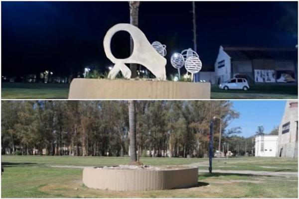 Remueven monumento a Madres de Plaza de Mayo en Marcos Juárez