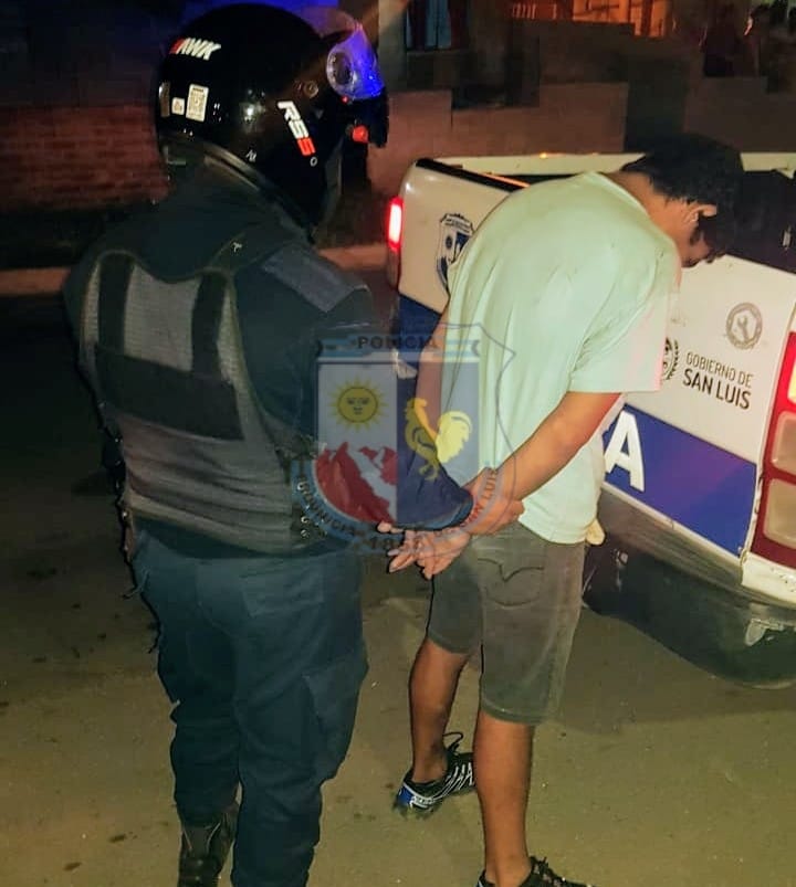 Aprehendieron a un ladrón en San Luis por Robar en una vivienda