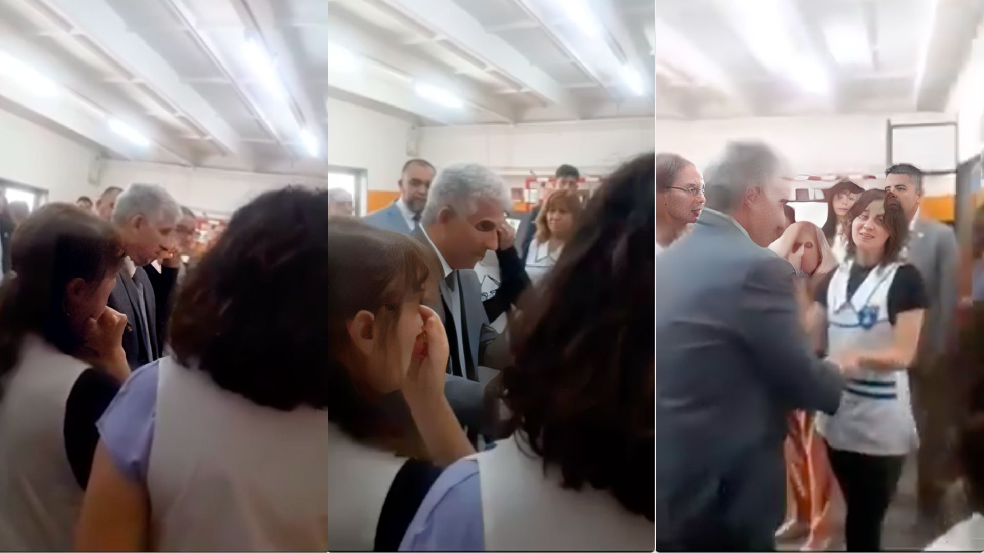 Con angustia y lágrimas docentes de Villa Mercedes recibieron a Claudio Poggi