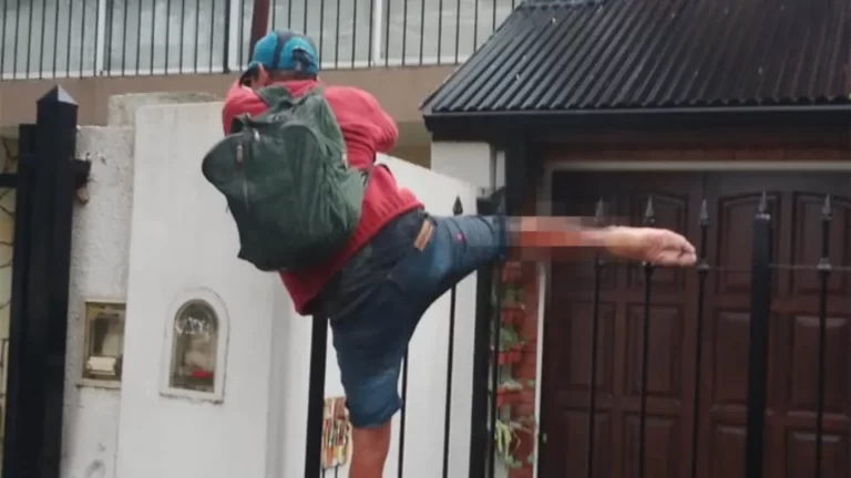 Dramático rescate en San Isidro: ladrón atrapado en una reja tras resbalarse por la lluvia