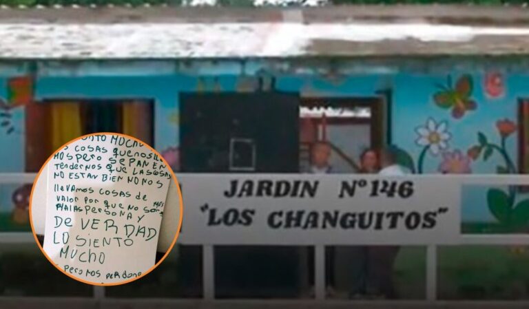 Robo en jardín de infantes con un insólito pedido de disculpas