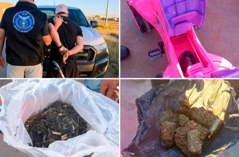 Detenido en San Luis: joven transportaba marihuana en triciclo junto a su hija