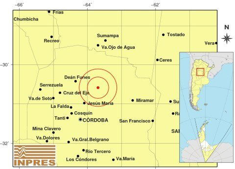 Alerta en Córdoba: fuerte sismo sacude el noreste de la provincia