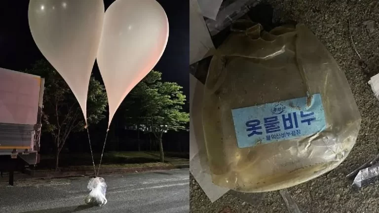 Corea del Norte mandó globos con basura a Corea del Sur