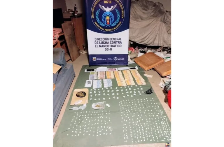 Juana Koslay tras allanamientos detuvieron a 3 personas e incautaron 3 millones de pesos en drogas