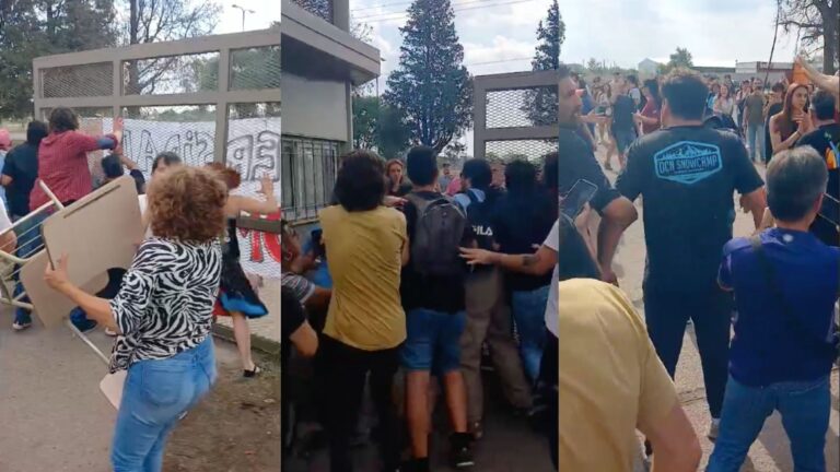 Tensión en el Centro Universitario de Villa Mercedes por protesta estudiantil