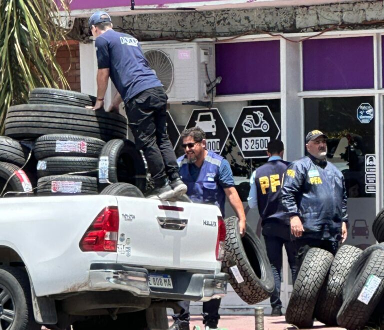 Contrabando de neumáticos: Hay un detenido y continúa la investigación