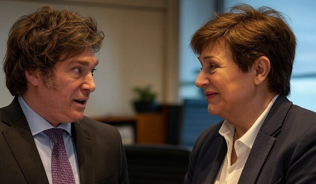 Kristalina Georgieva y Javier Milei