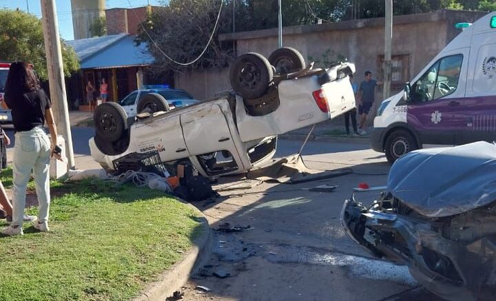 Vuelco en Villa Mercedes