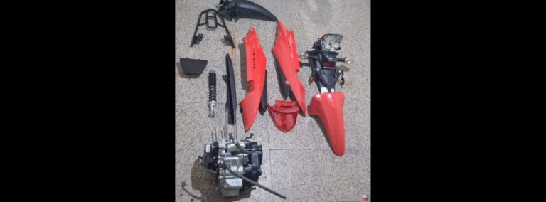 Recuperaron la totalidad de las partes de una moto robada en Villa Mercedes: detuvieron a dos sospechosos