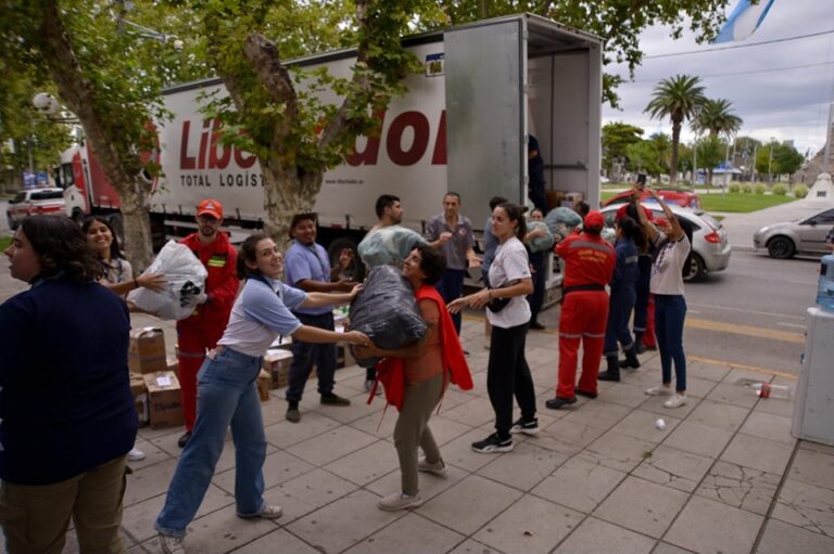 Villa Mercedes solidaria: Se enviaron 30 toneladas de donaciones a Bahía Blanca