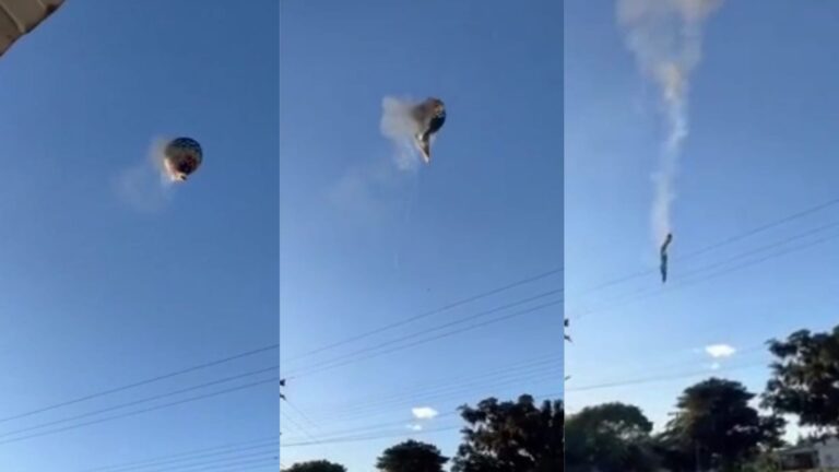 Tragedia en Brasil: se incendió un globo aerostático y hay 8 muertos