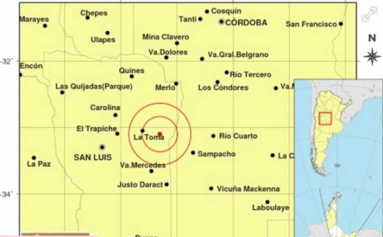 Una siesta movida: temblor de 2.6° en San Luis