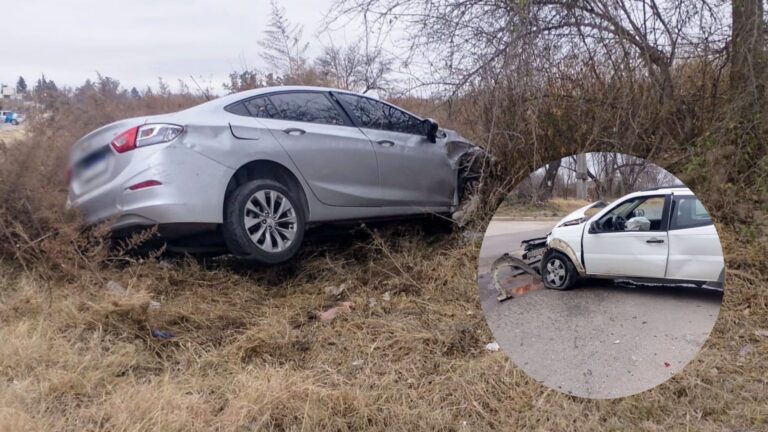 Violento accidente entre un auto y una camioneta: una mujer fue atropellada