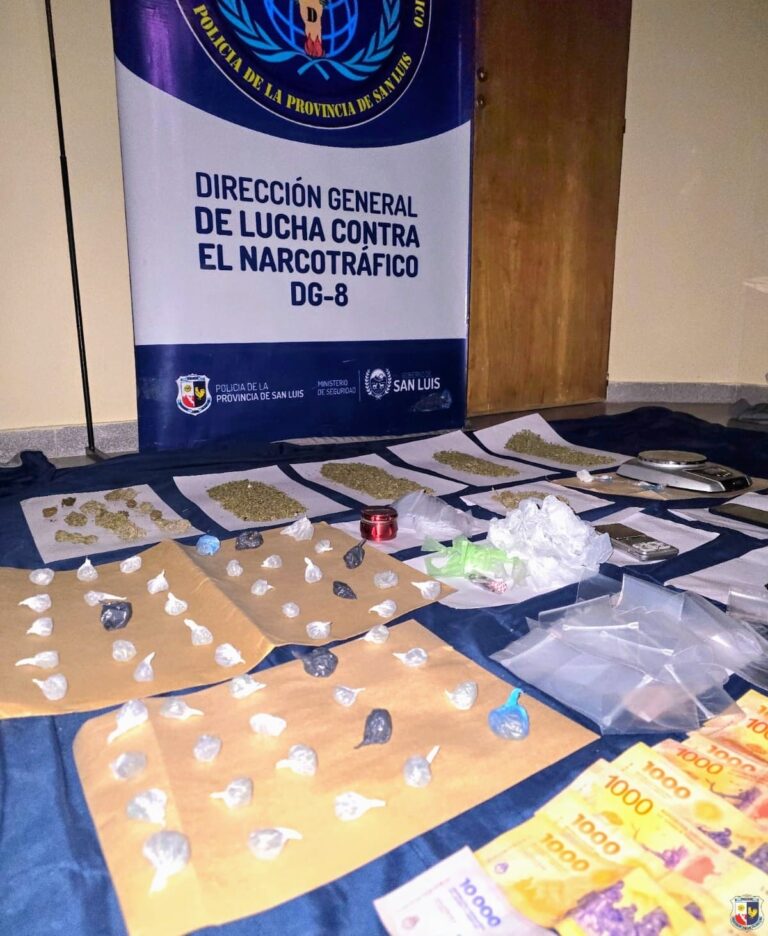 Secuestran droga valuada en más de $1,2 millones en Villa Mercedes