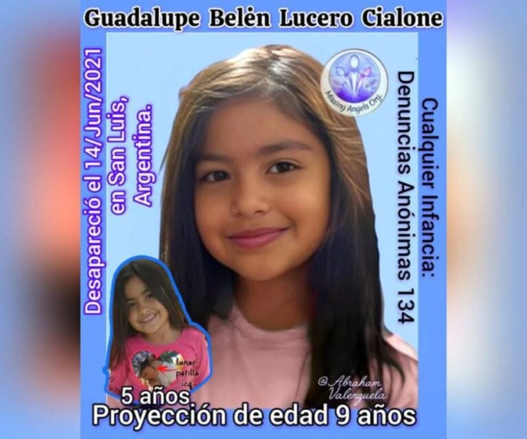 Difunden una foto proyección de Guadalupe Lucero a los 9 años