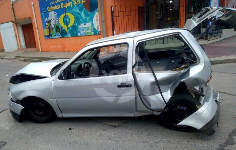 Un conductor dio positivo en alcoholemia tras un múltiple choque en Av. 25 de Mayo y Libertad
