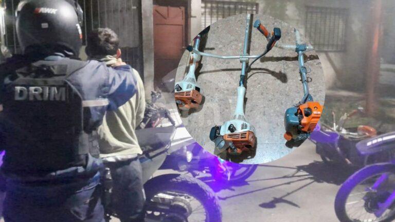 Circulaba con herramientas robadas en una moto sin documentación y quiso huir de la policía