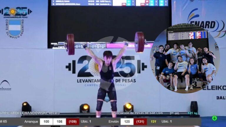 Triple récord argentino y dominio total del equipo puntano en el Cenard