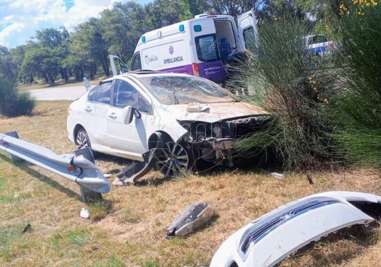 Dos personas heridas tras un despiste en la Autopista de las Serranías Puntanas