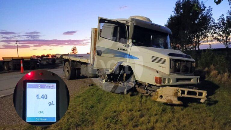 Un camionero dio positivo en el alcotest tras un accidente en la Autopista