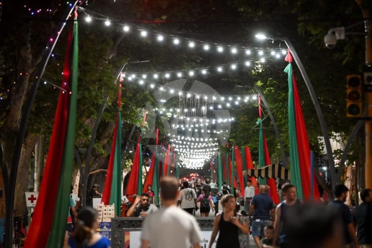 Villa Mercedes encendió su paseo comercial navideño