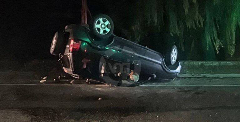 Vuelco en la ruta 18: un hombre resultó herido en Potrero de los Funes