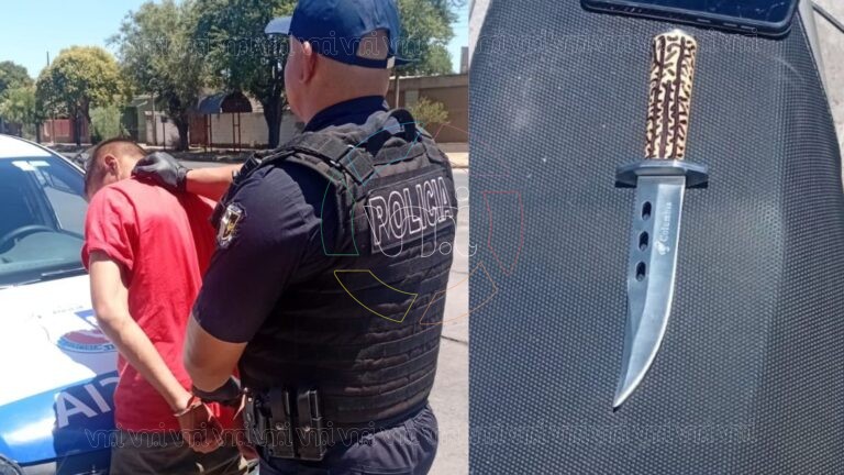 Pelea callejera: un sujeto fue demorado con un cuchillo