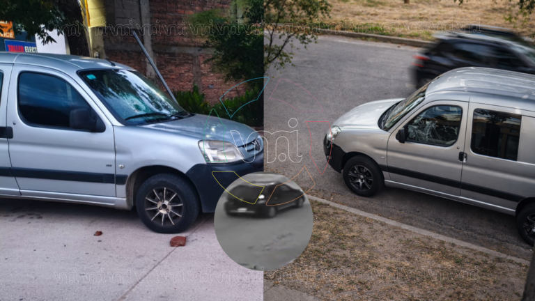 Villa Mercedes: rompieron el parabrisas de un utilitario arrojando un ladrillo desde un auto en movimiento