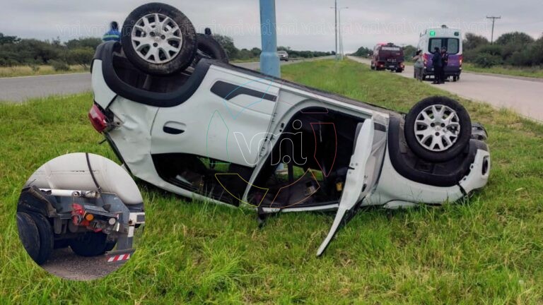 Tres personas resultaron heridas tras el vuelco de un vehículo en la Autopista de las Serranías Puntanas