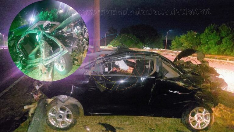 San Luis: un joven volcó en avenida José Santos Ortiz y dio positivo en el test de alcoholemia