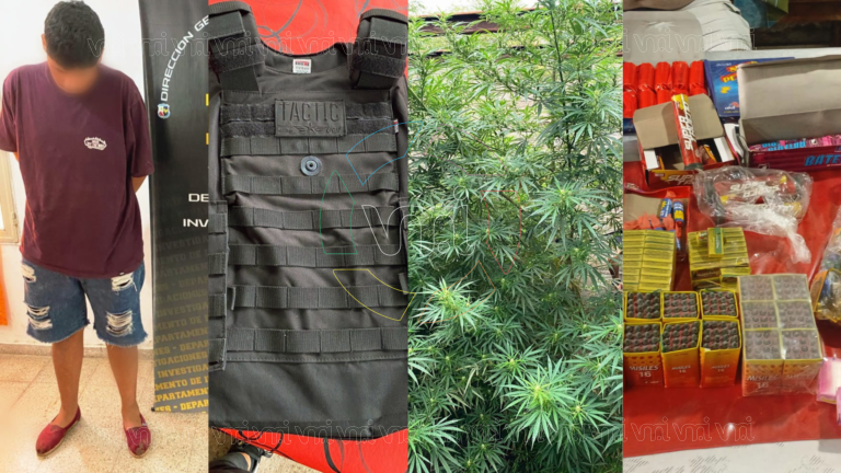 Allanamientos en Villa Mercedes por uso ilegal de armas: demoraron a un joven y secuestraron cartuchos, cannabis y pirotecnia
