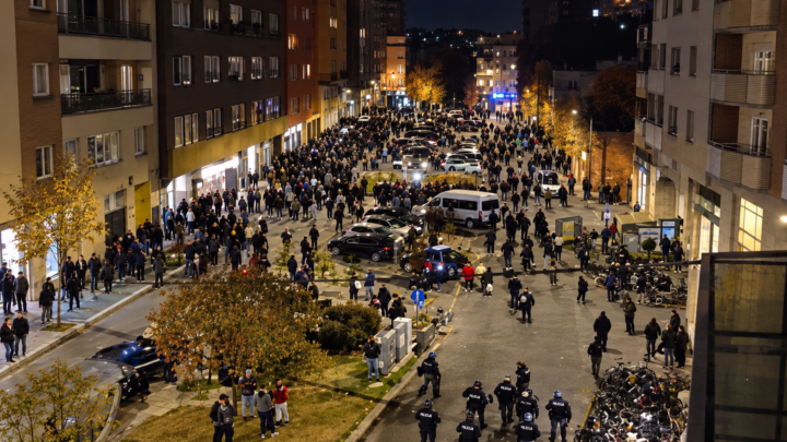 Protestas en Italia.